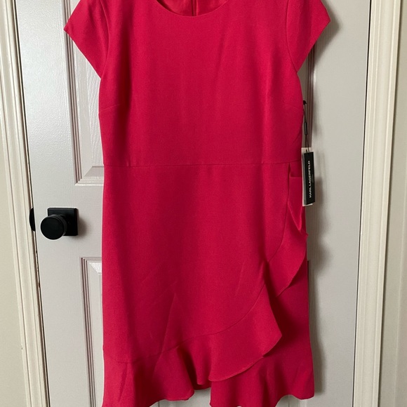 PINK KARL LAGERFELD PARIS DRESS - Picture 1 of 5